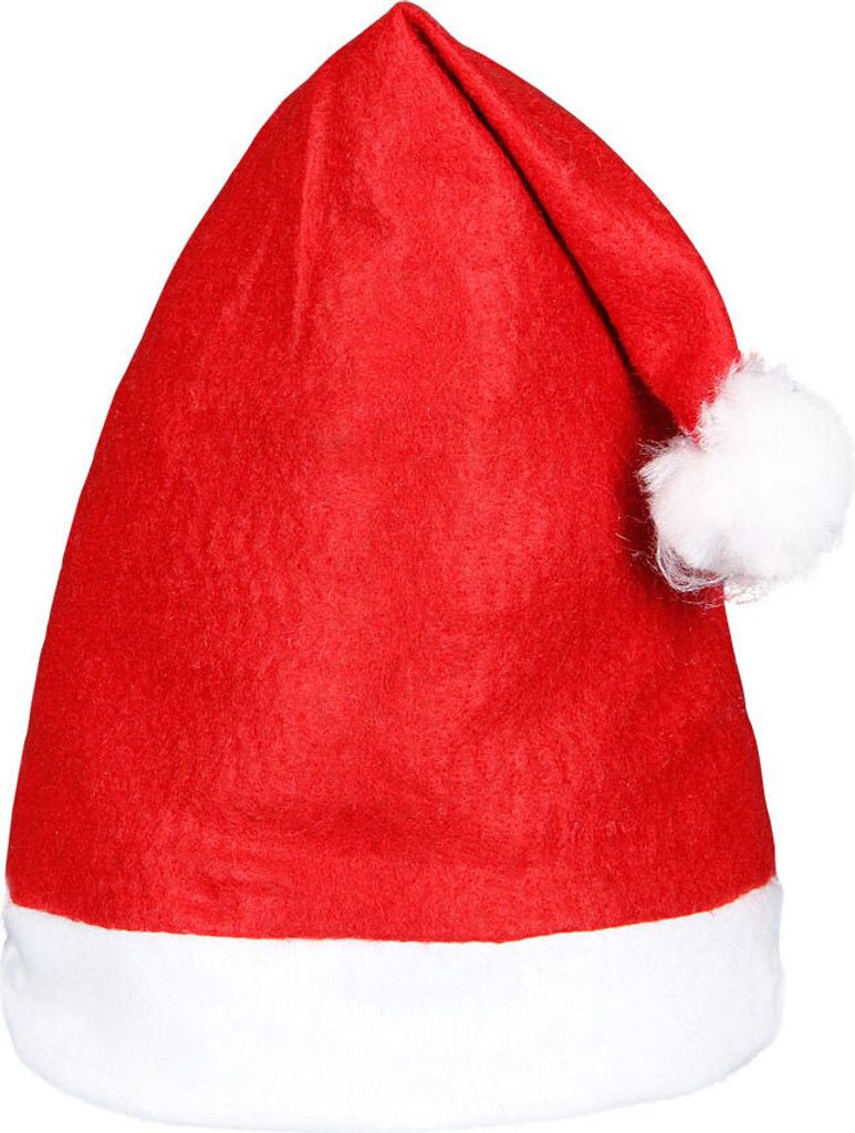 Weihnachtsmütze Nikolausmütze Erwachsene rot mit Bommel Produktbild 