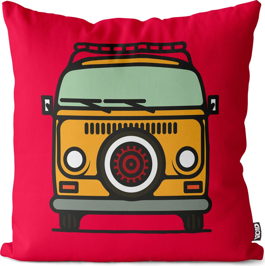 VOID Bully Schild Camping Van Kissenbezug Kissenhülle sofa couch wohnzimmer dekoration wasserfest Outdoor Garten Kissen bezug deko