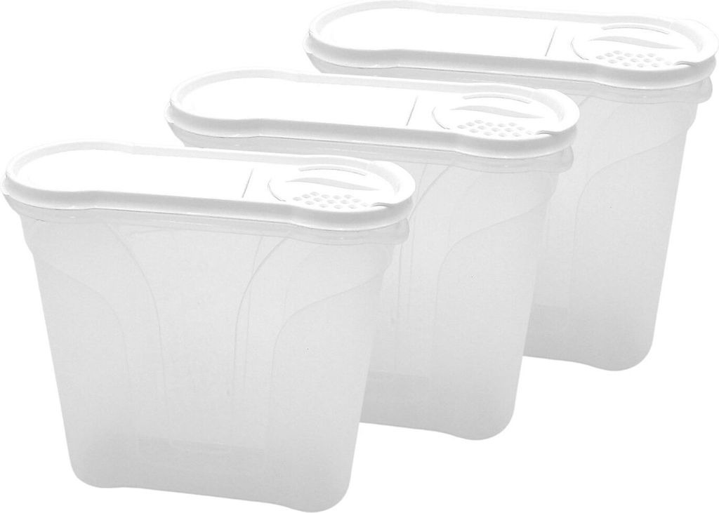 Rival Schüttdosen-Set 2,4 Liter weiß Aufbewahrungsdosen Vorratsdose Streudosen