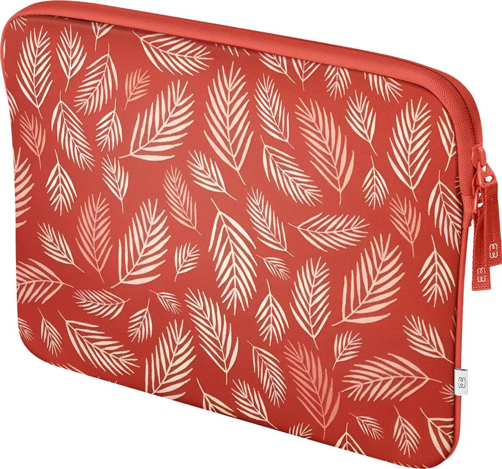 Housse MacBook 13 Pouces en Mousse à Mémoire de Forme MW Botanic Rouge