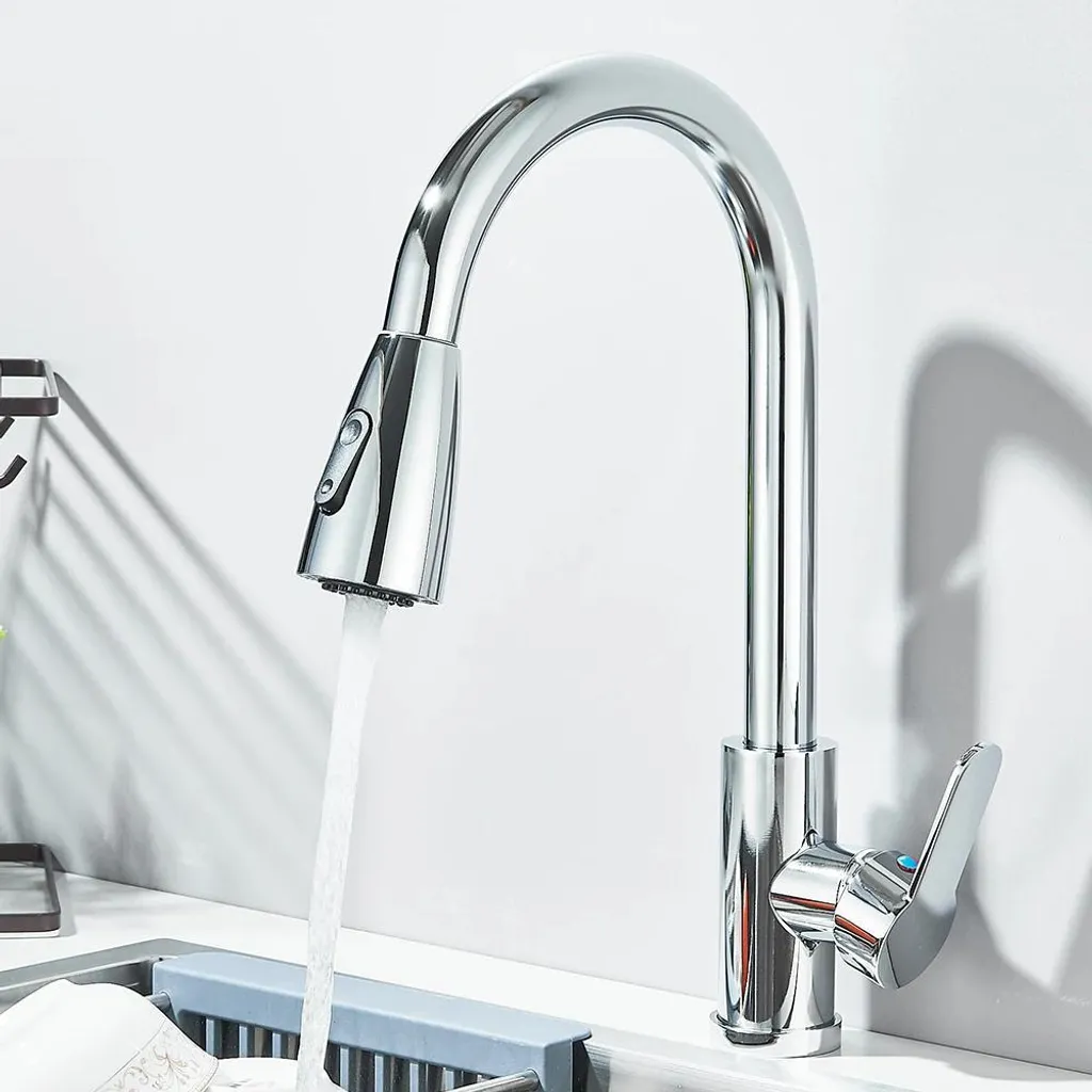 Robinet Cuisine Blanc Extractible Idéal pour Grand Évier et Vaisselle
