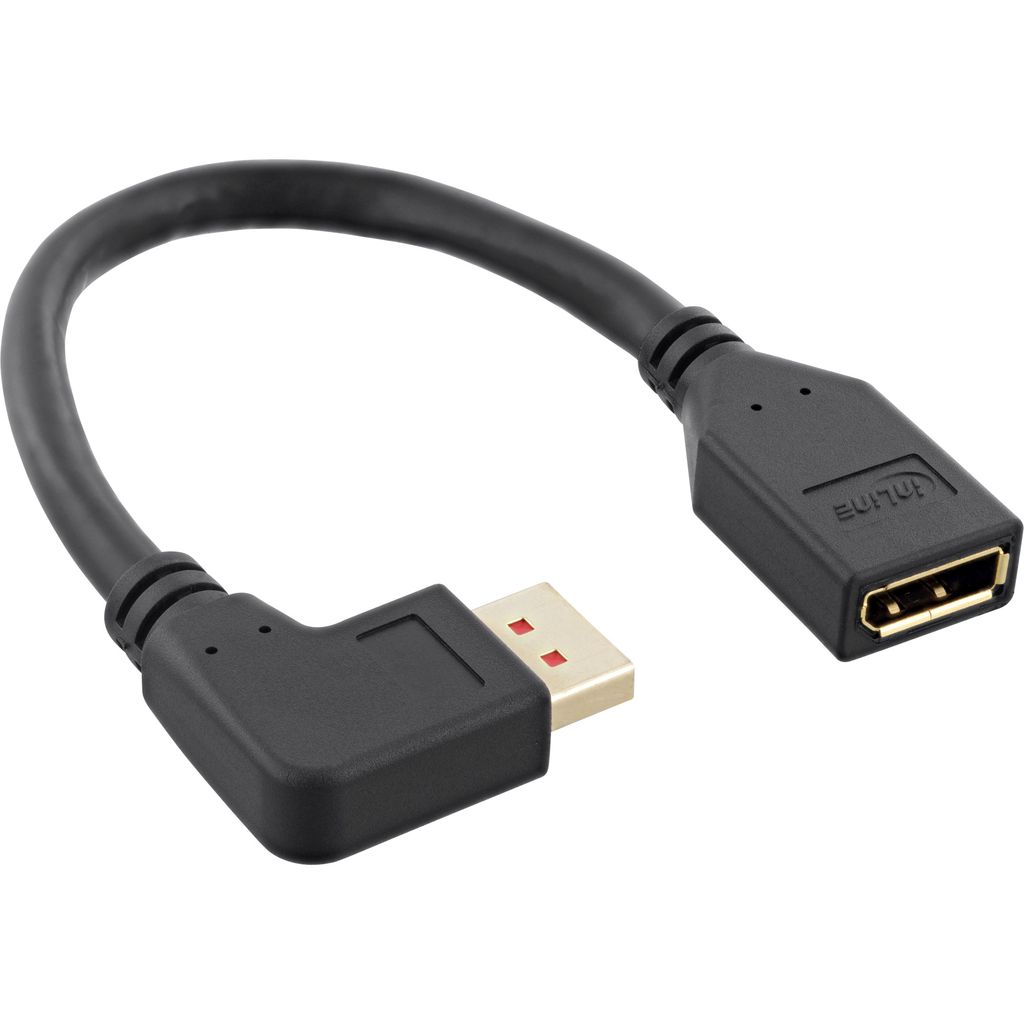 InLine DisplayPort 1.4 Adapterkabel ST/BU, 8K4K, links gewinkelt