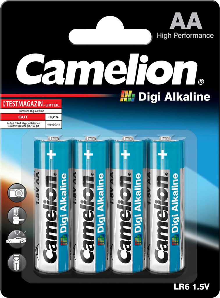 Camelion Digi Alkaline Batterien 4 Stück. Mignon AA LR6