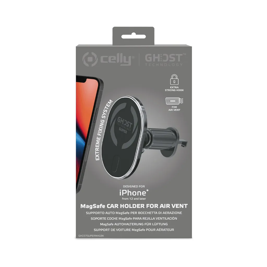 Support Celly MagSafe pour Grille d'Aération - Fixation Magnétique Auto - 6