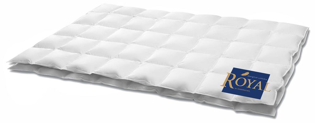 HANSKRUCHEN Royal Dauneneinziehdecke 200x220 cm extra Leicht 100% Gänsedaunen waschbar Allergiker Sommerdecke atmungsaktiv Daunendecke weiß