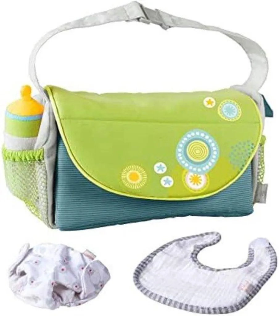 Trousse de premiers secours enfants verte 26x12x15 cm avec compartiments