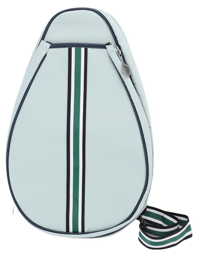 Tennistasche mit verstellbarem Schultergurt für Damen und Herren, zum Halten von Schlägern, Badmintonschlägern, anderem Zubehör, Segeltuch, Blau