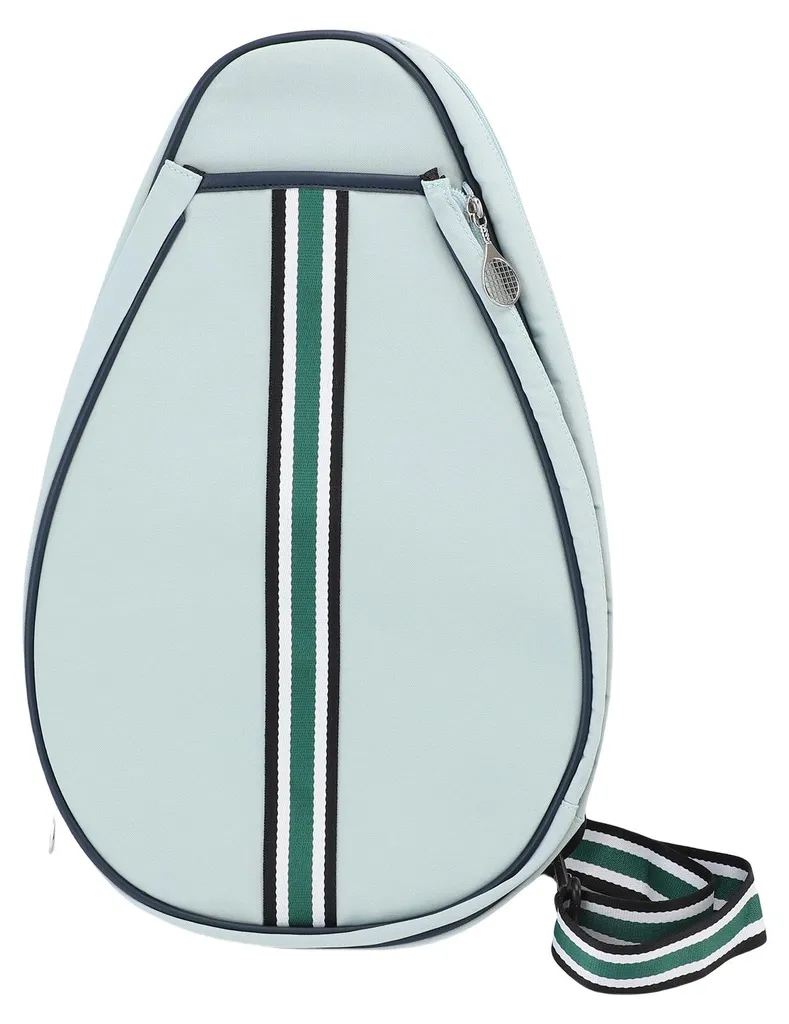 Sac de sport bleu avec bandoulière ajustable pour raquettes de tennis