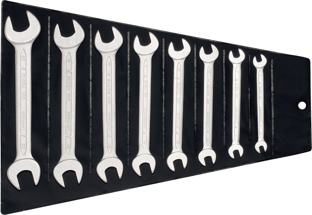 Elora Doppelmaulschlüssel-Satz DIN 3110, 8-teilig 1/4"-1" AF, ELORA-100S 8AFSB