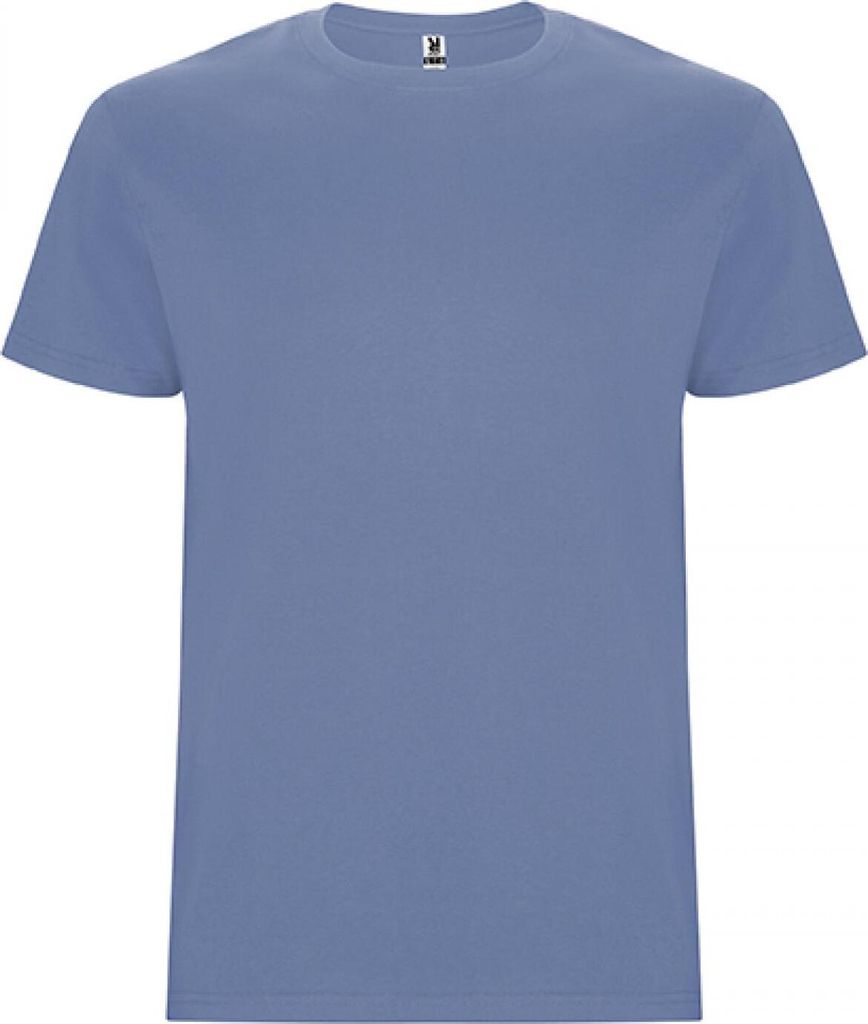 Roly CA6681 | Stafford T-Shirt - Doppellagiger Rundhalskragen - Farbe: Denim Blue 86 - Größe: S