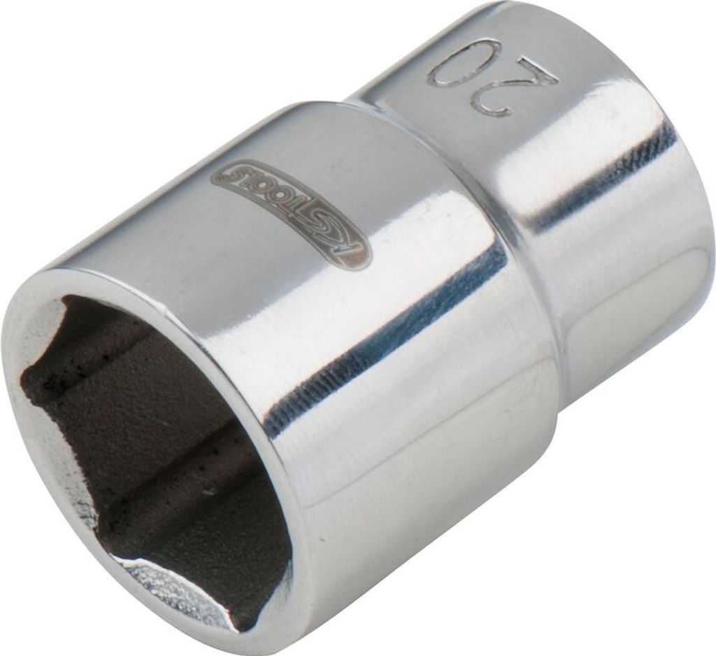 KS Tools EDELSTAHL 1/2" 6kant-Stecknuss, 16mm, 964.1216