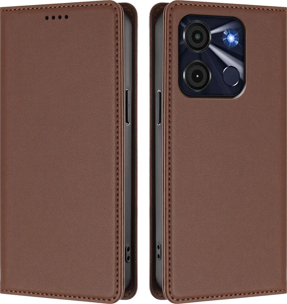 Cover itel A60 Classica: Proteggi i tuoi Ricordi con Eleganza Marrone