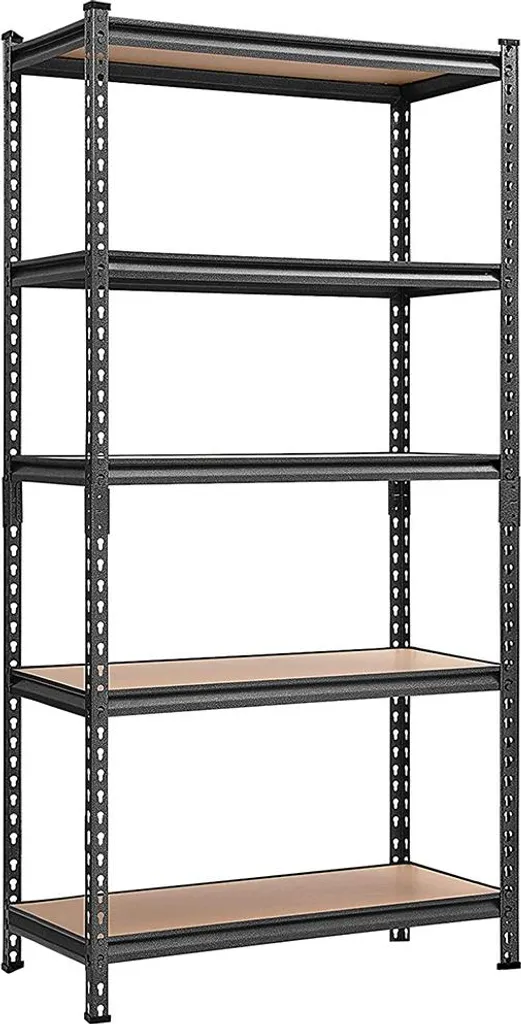 Étagère de stockage avec 5 tablettes modulables en métal galvanisé