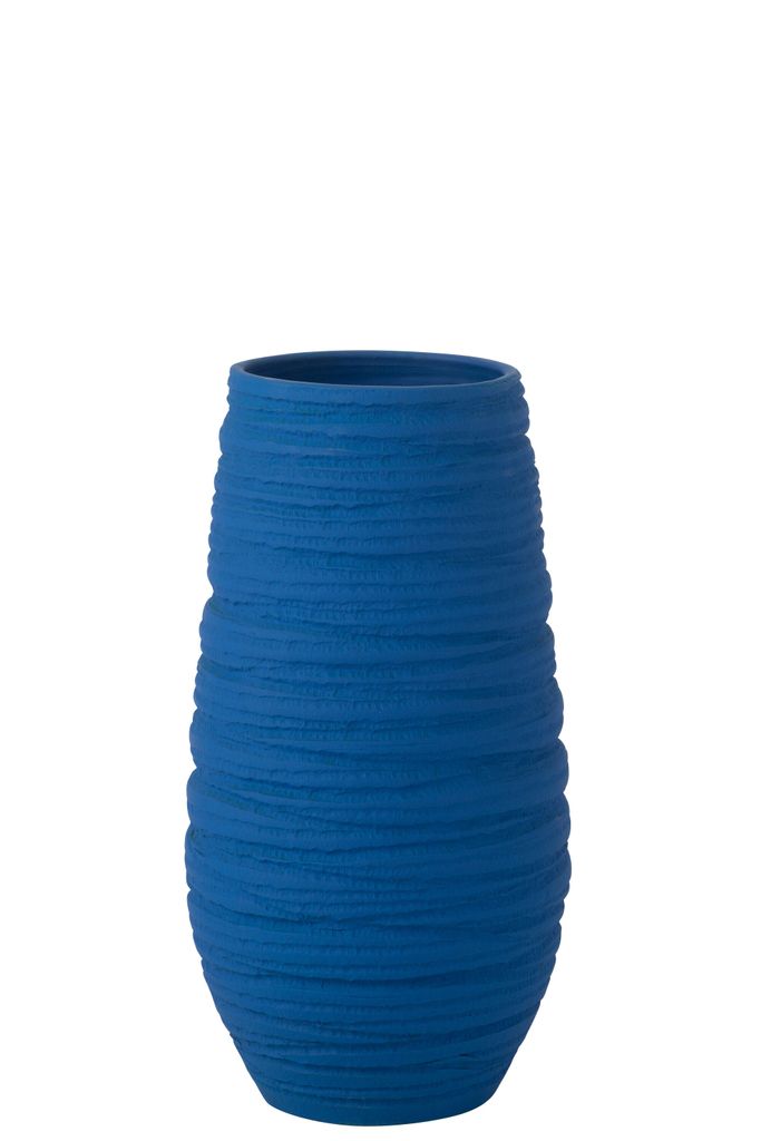 J-Line Vase Fiesta Keramik Blau Extra Large