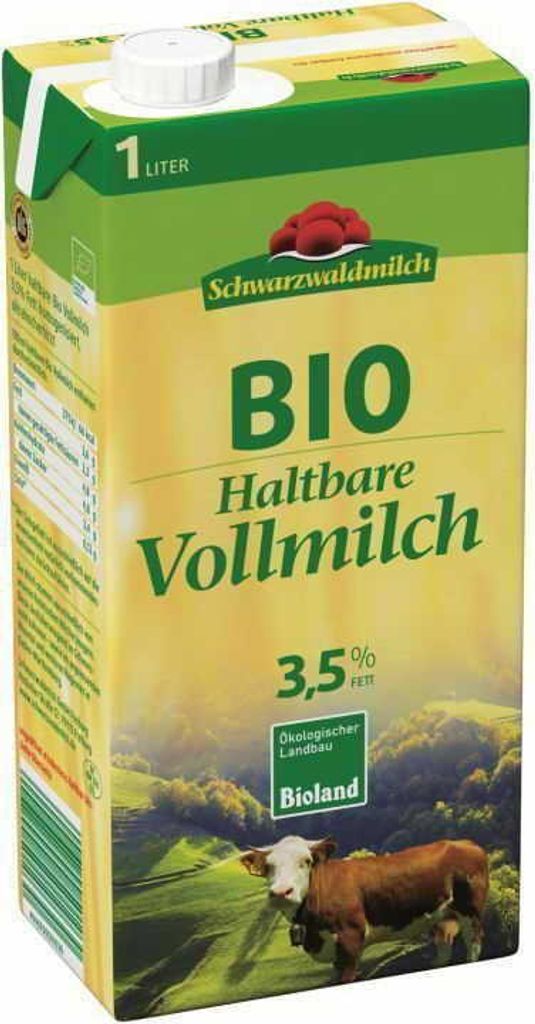 Schwarzwaldmilch  - H-Vollmilch 3,5%, 12 x 1 Liter Produktbild 
