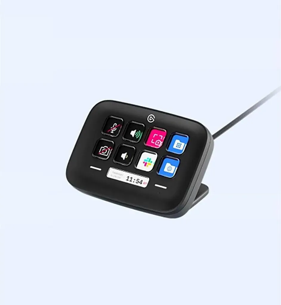Stream Deck Neo noir Elgato : Console de création avec touches LCD et barre