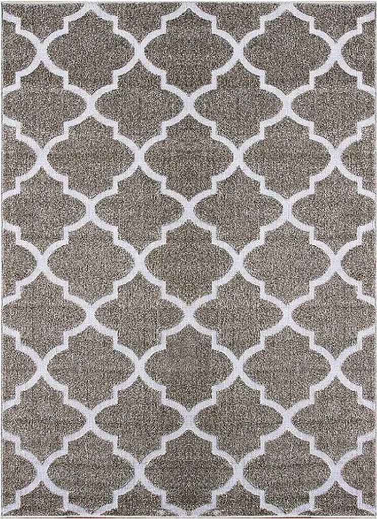 Tapis Lagos 1052 Beige et Bronze 140x190 cm - Qualité Premium Salon
