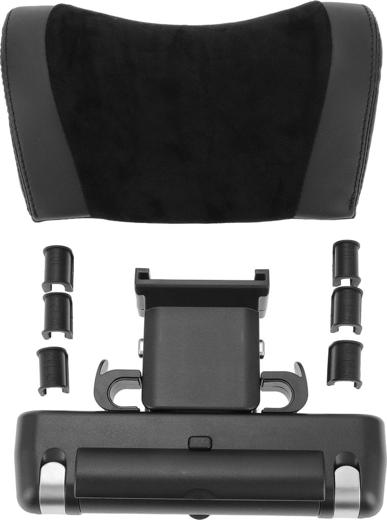 Auto-Nackenkissen Atmungsaktives Auto-Sitz-Kopfstützenkissen Kissenkissen für Nacken Rücken Memory-Schaum Kunstleder ABS Schwarz