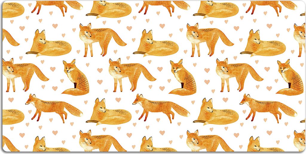 Schreibtischmatte Tischunterlage 120x60 cm Mauspad - Foxy.