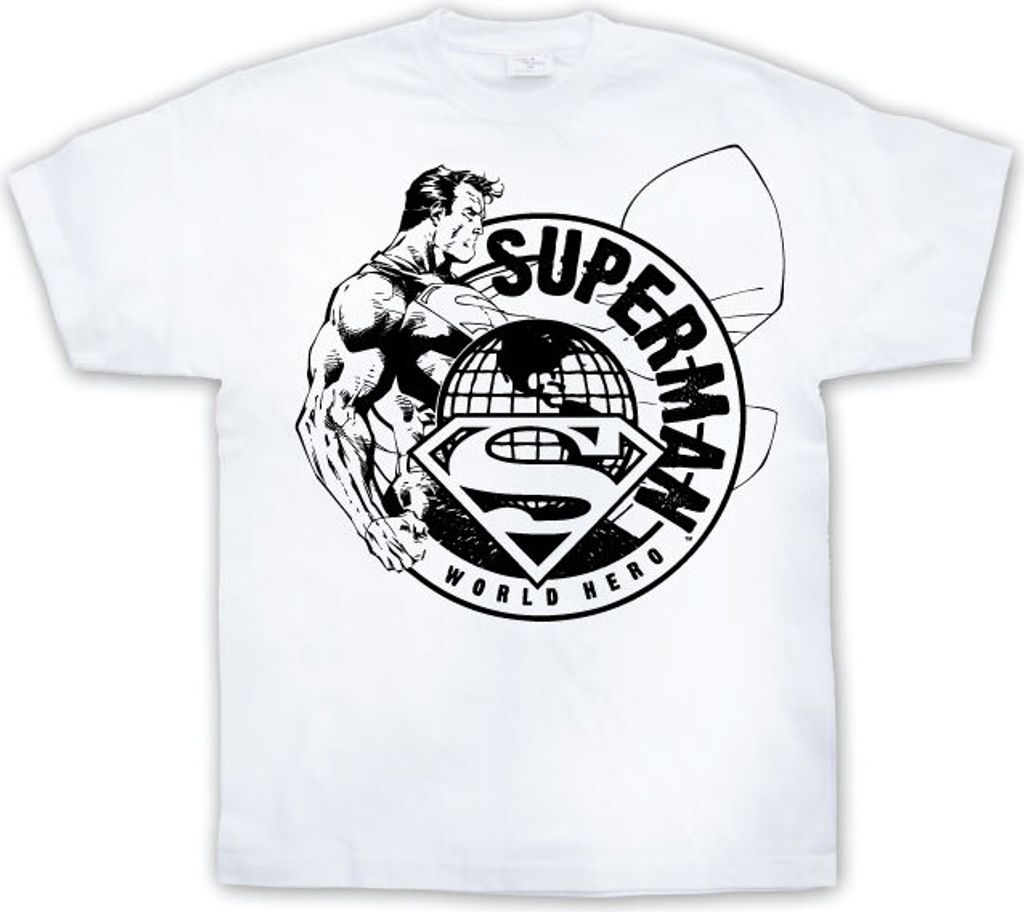 Superman World Hero Sketch - Small - White