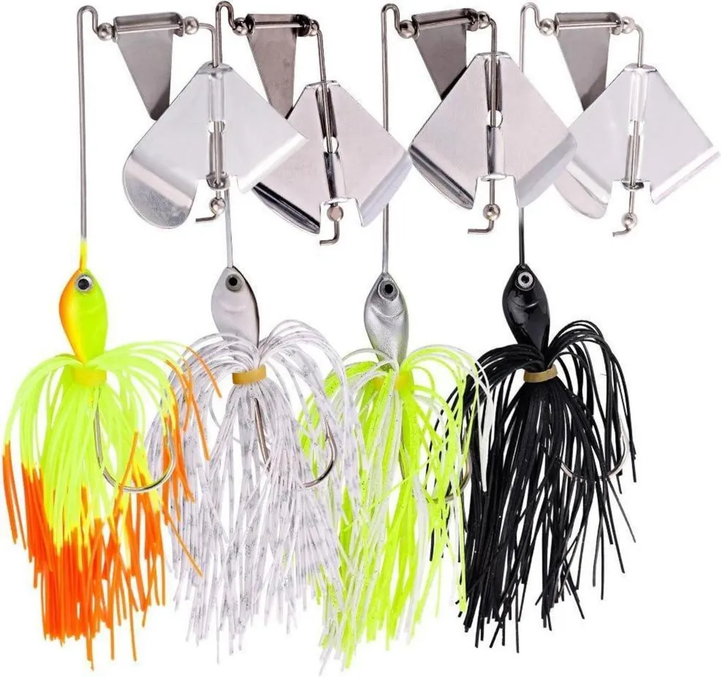 Leurre Spinnerbait de Surface pour Pêche au Black-Bass - Pack de 4pcs