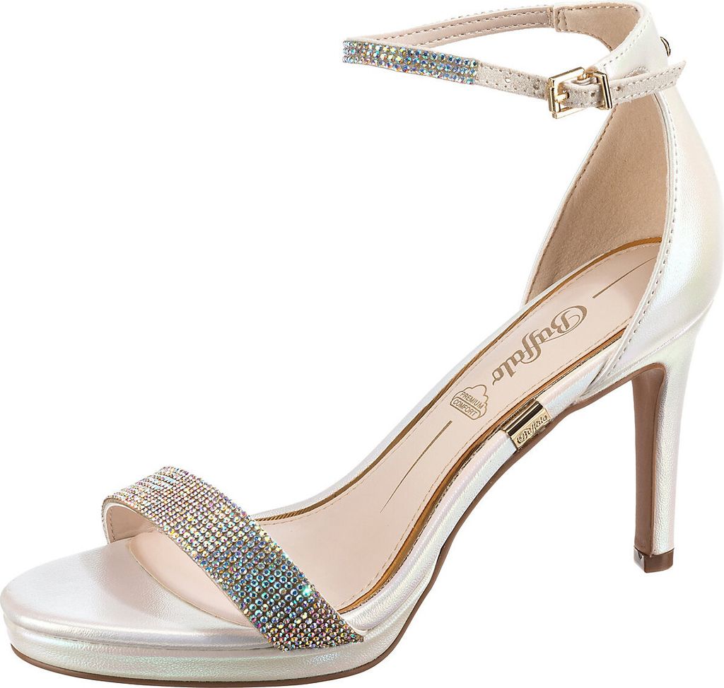 Buffalo Monroe Damen Riemchensandalette, Farbe:Weiß, Größen:41