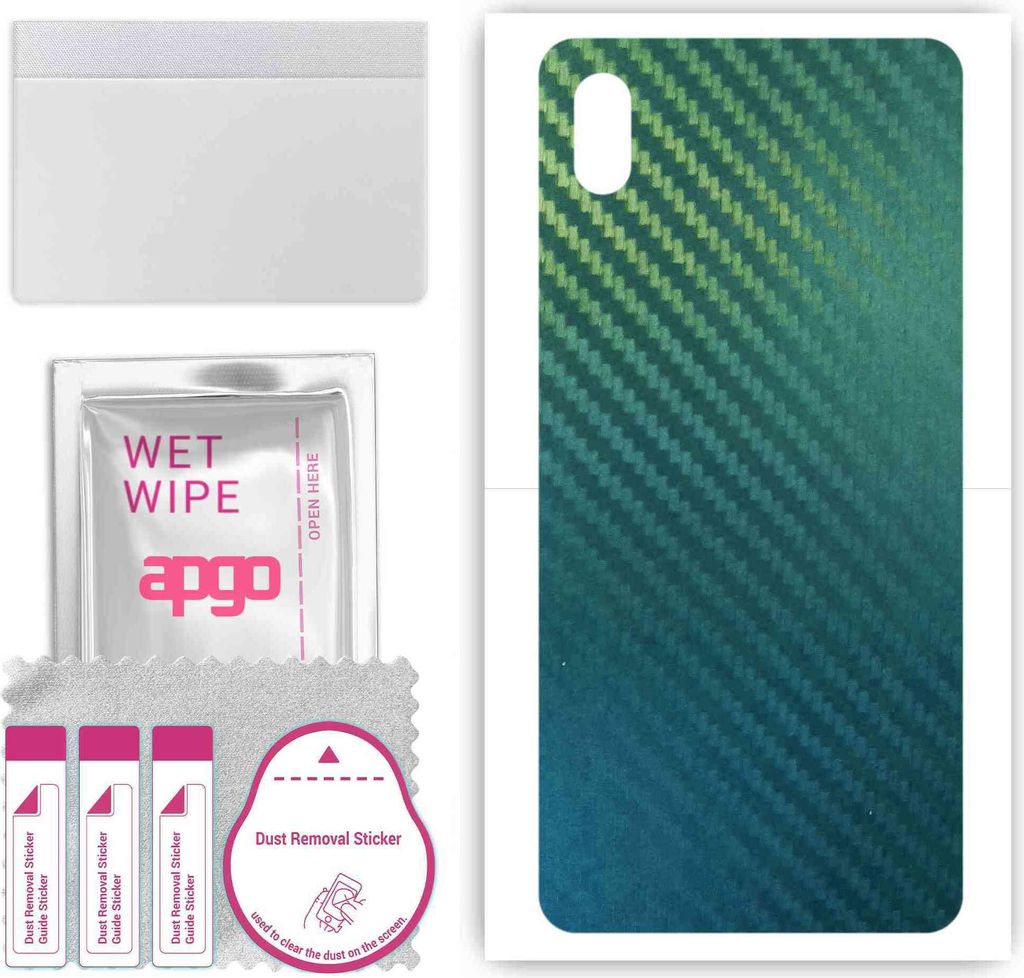 apgo Rückseite Schutzfolie, Skin, kompatibel mit LG W10 Alpha, Hinten Displayschutzfolie aus Vinylfolie, kratzfest, einfache Montage - Kohlenstoff...