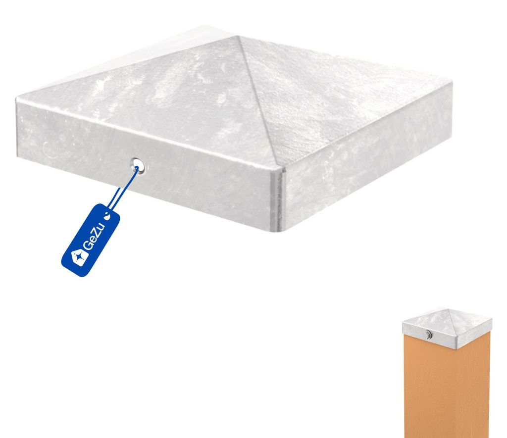 Pfostenkappe Pyramide Stahl feuerverzinkt 91 x 91 mm Produktbild 