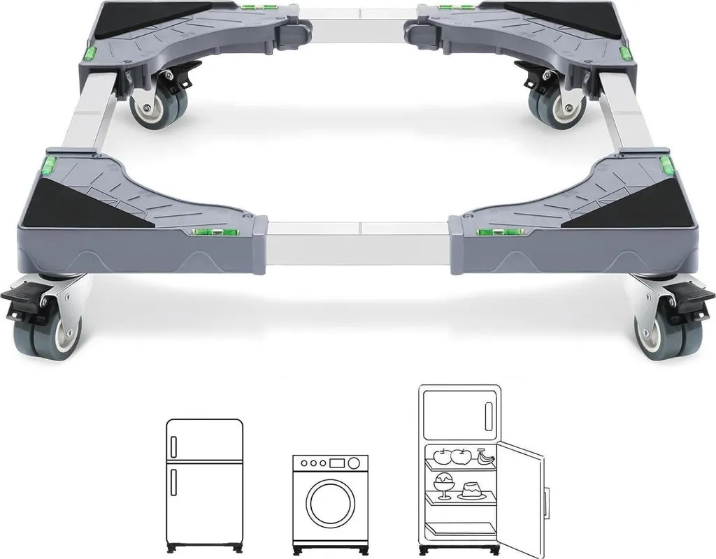 Socle rouleur réglable pour lave-linge et sèche-linge charge 200kg