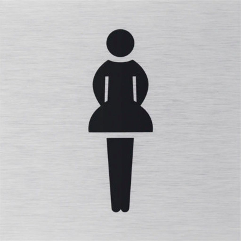 Klebeschild WC Damen" 80x80 mm" Produktbild 