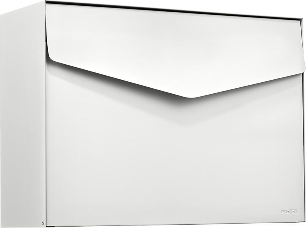 MEFA Briefkasten Letter 111 weiß Postkasten mit Sicherheitsschloss Briefbox