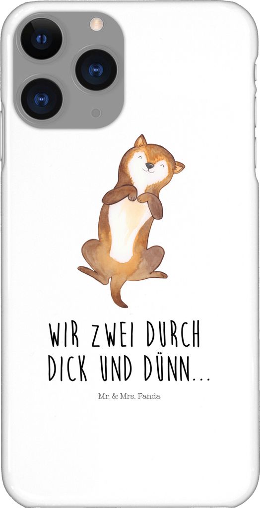 Mr. & Mrs. Panda Iphone 11 Pro Handyhülle Hund Streicheln - Weiß - Geschenk, Handy Case, Bauch, Premium Kunststoff, Bester Freund, Sprüche, Hund...