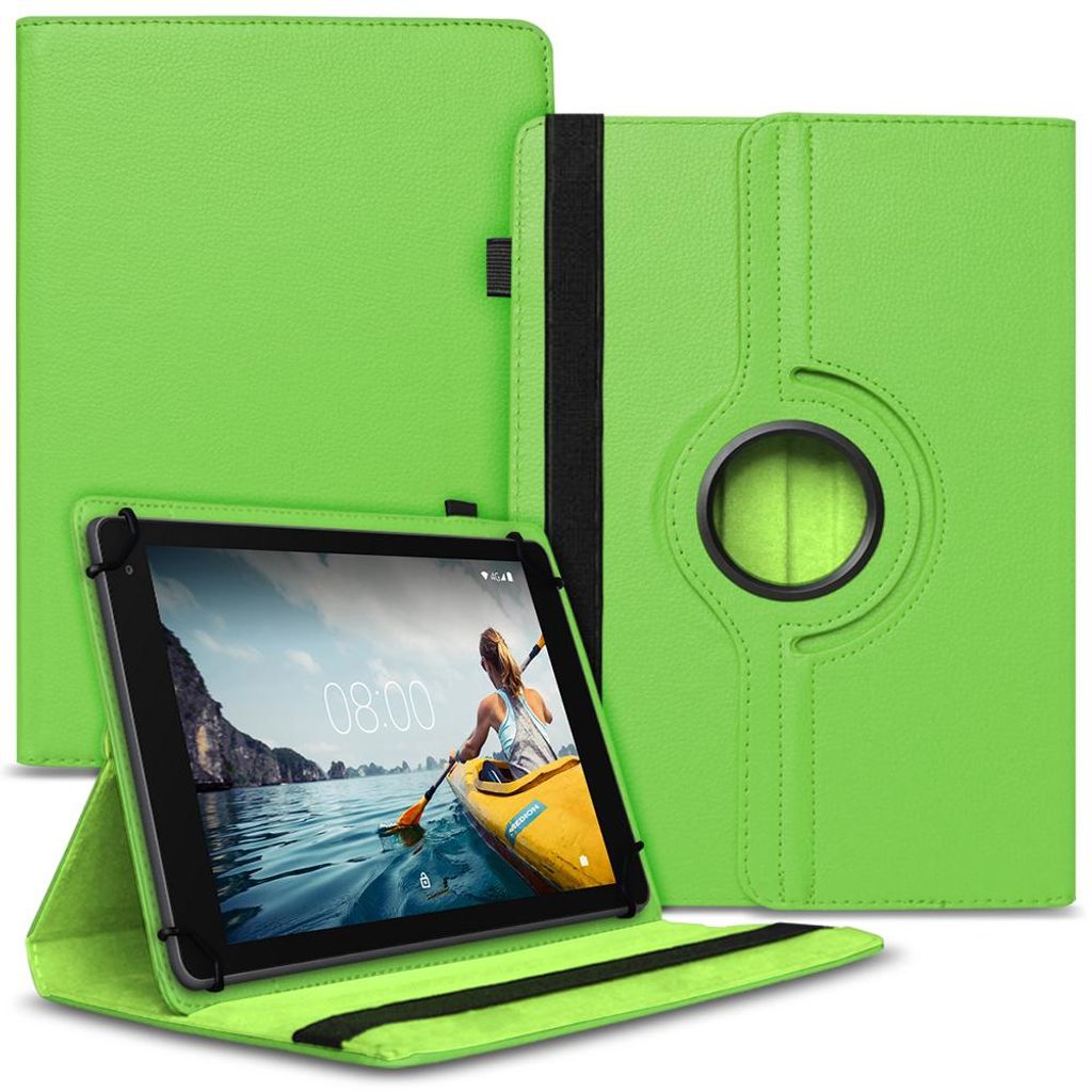 Tablet Tasche für Medion Lifetab E10512 E10421 Schutzhülle Hülle Case DrehbarFarbe Uni 360 Taschen:Grün