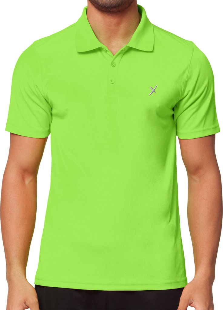 CFLEX Herren Sport Shirt Fitness Polo-Shirt Sportswear Collection - Electric Green XL