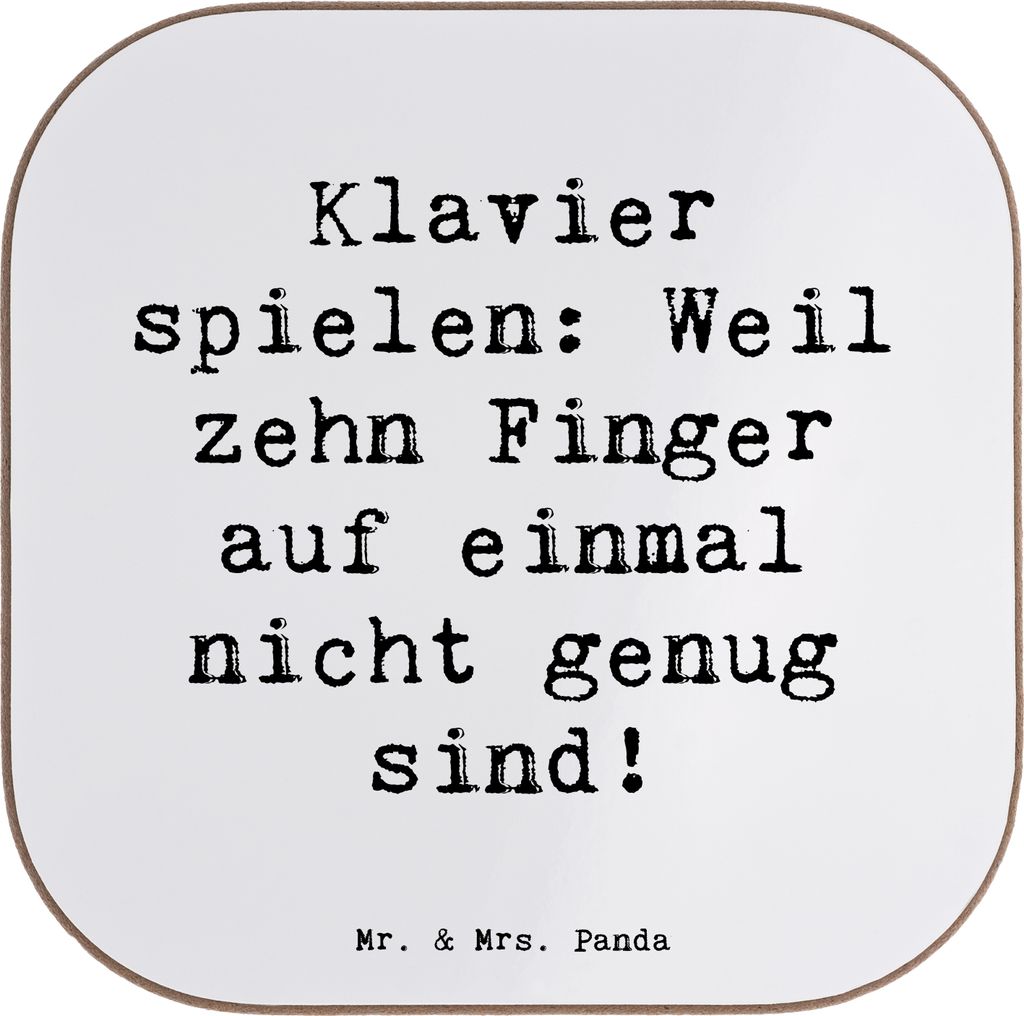 Mr. & Mrs. Panda Tassenuntersetzer Spruch Klavier Magie - Produktbild 