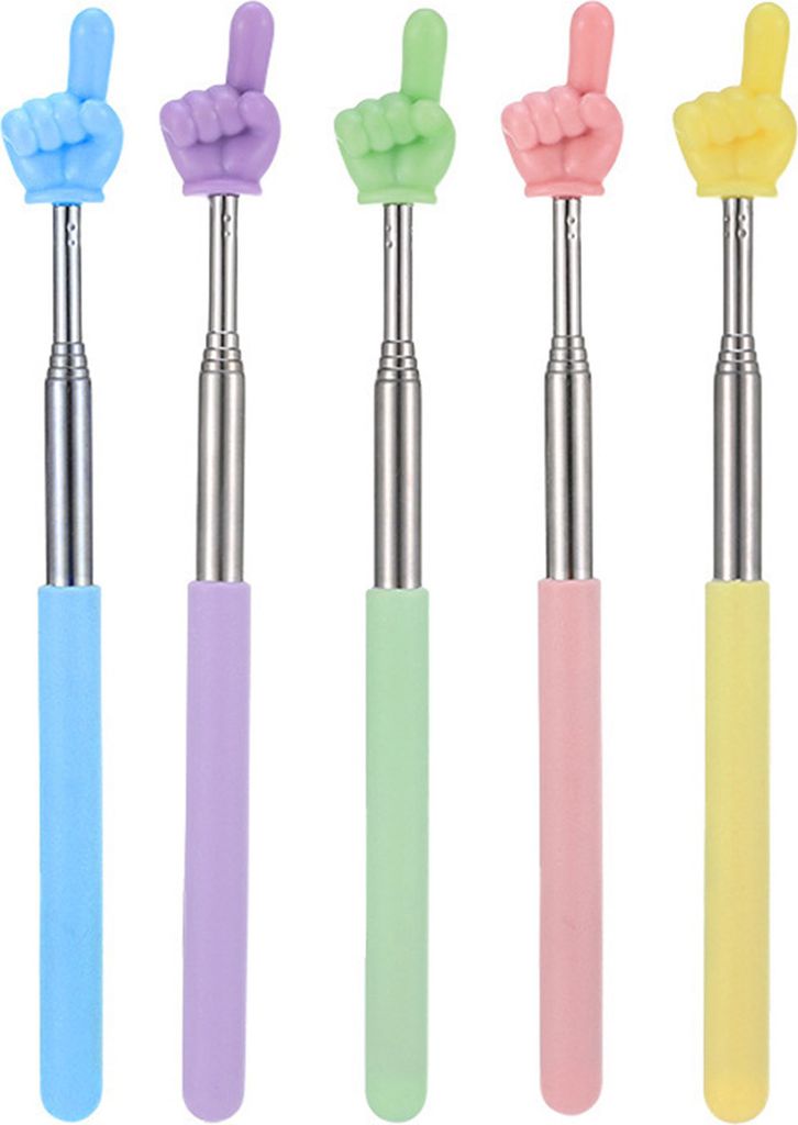 2/5Pcs Teleskop Finger Lesestab Einziehbarer Whiteboard-Zeiger mit Finger Design Lehrzubehör