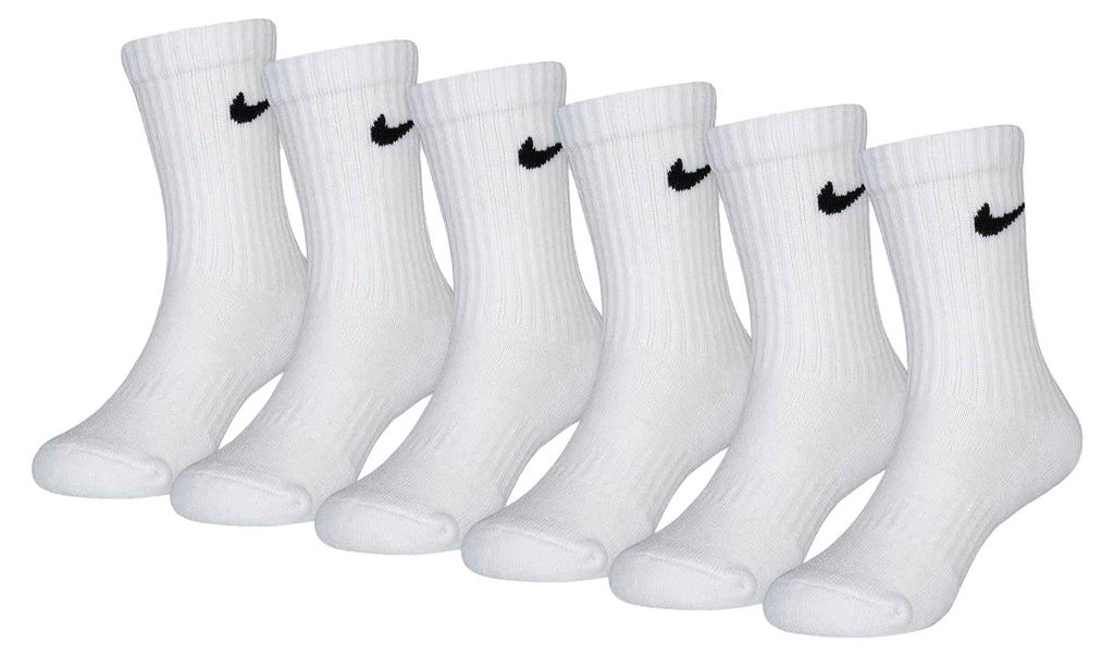Nike - Socken für Kinder (6er-Pack) GT18870 (27,5 EU - 35 EU) (Weiß)