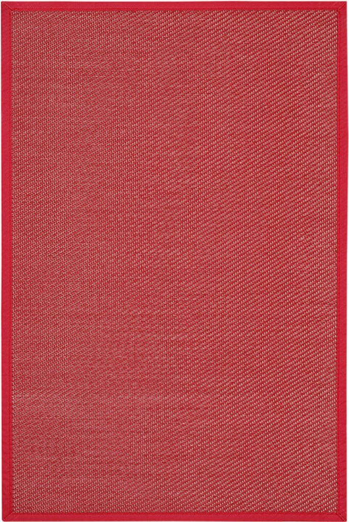 STORESDECO Vinylteppich mit Bordüre- PVC-Teppich. Rand Rot, 60 cm x 90 cm