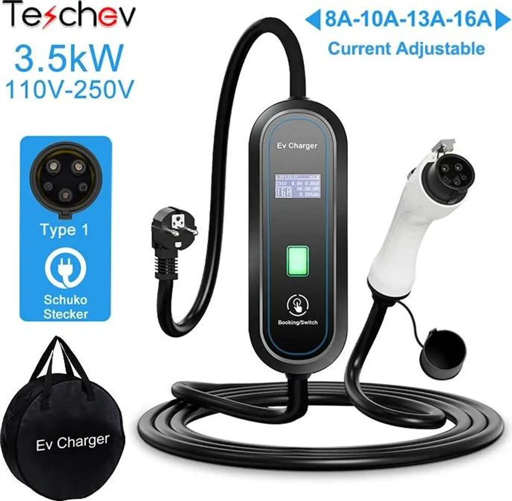 Chargeur EV Type 1 16A 3.5kW réglable : finissez-en avec les pannes