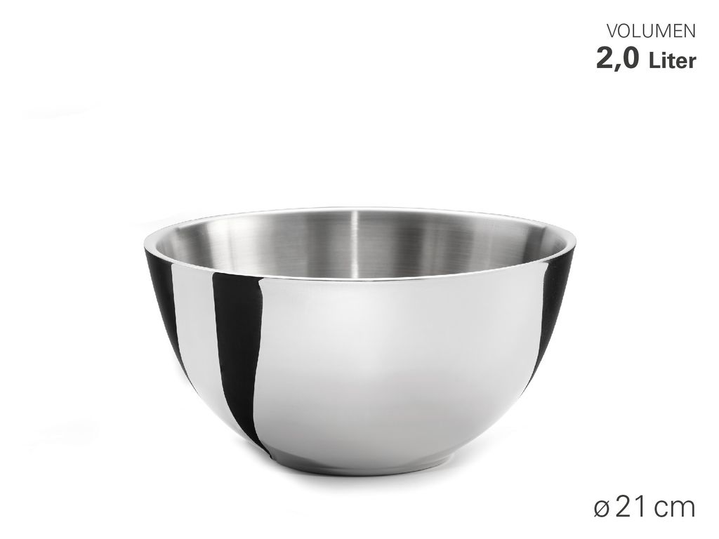 Karl Weis Schüssel doppelwandig 21 cm, Edelstahl