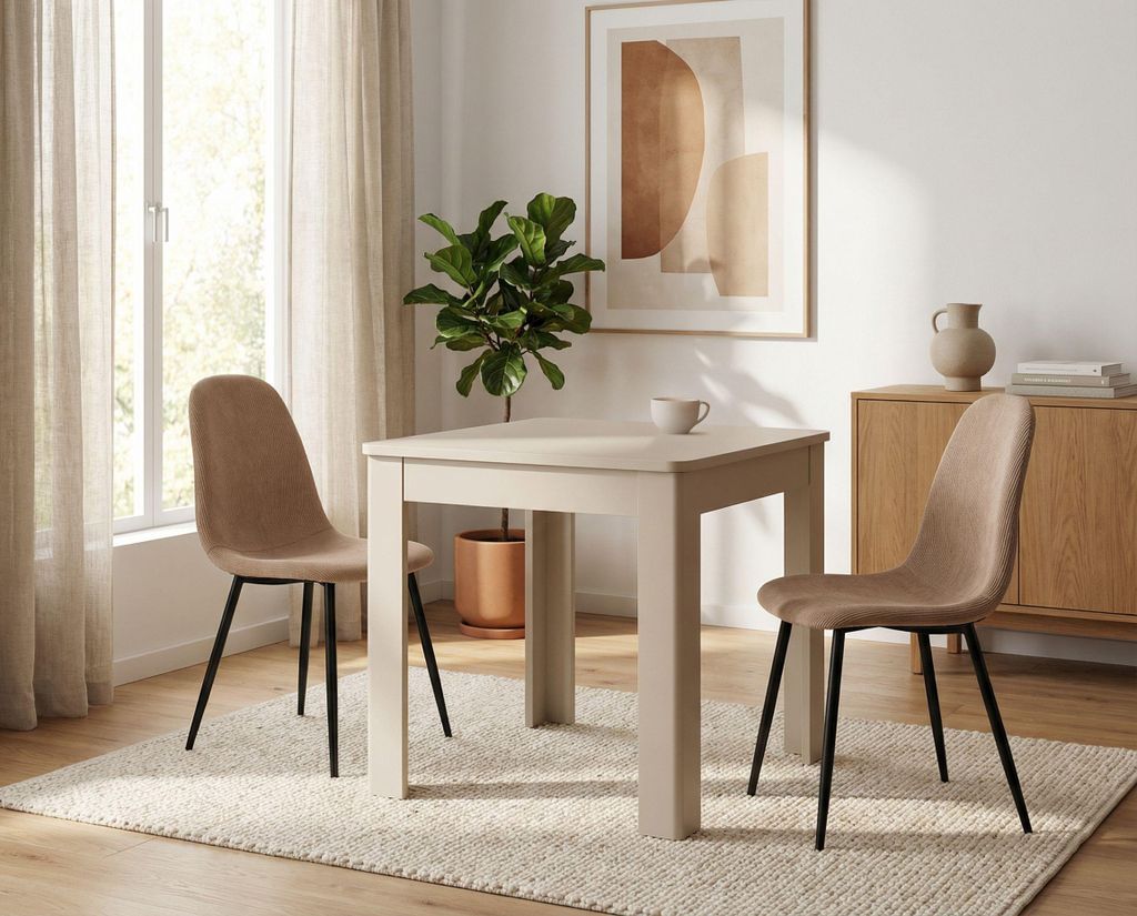 finori Tavolo da pranzo Oslo 81A velluto 80x76,5x80 cm Immagine del prodotto 