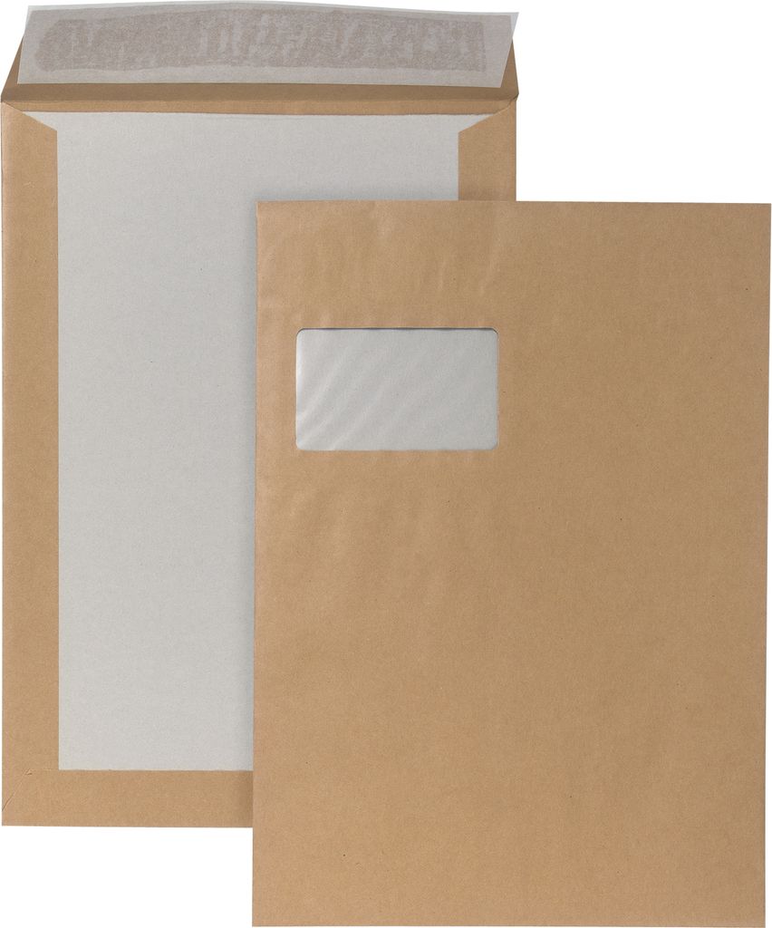 Posthorn Papprückwandtaschen DIN C4 braun - 120 g/m² Produktbild 