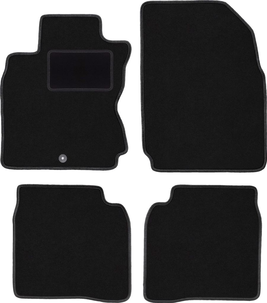 Schwarze Veloursmatten für: Nissan Note I E11 Minivan (2006-2012)