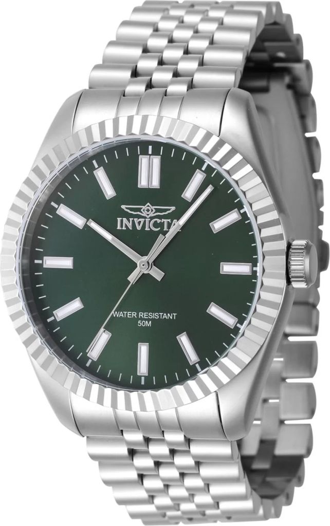Invicta Specialty 47480 Herren Uhr - Quartz Bewegung - Edelstahl mit grünem Zifferblatt - 43 mm