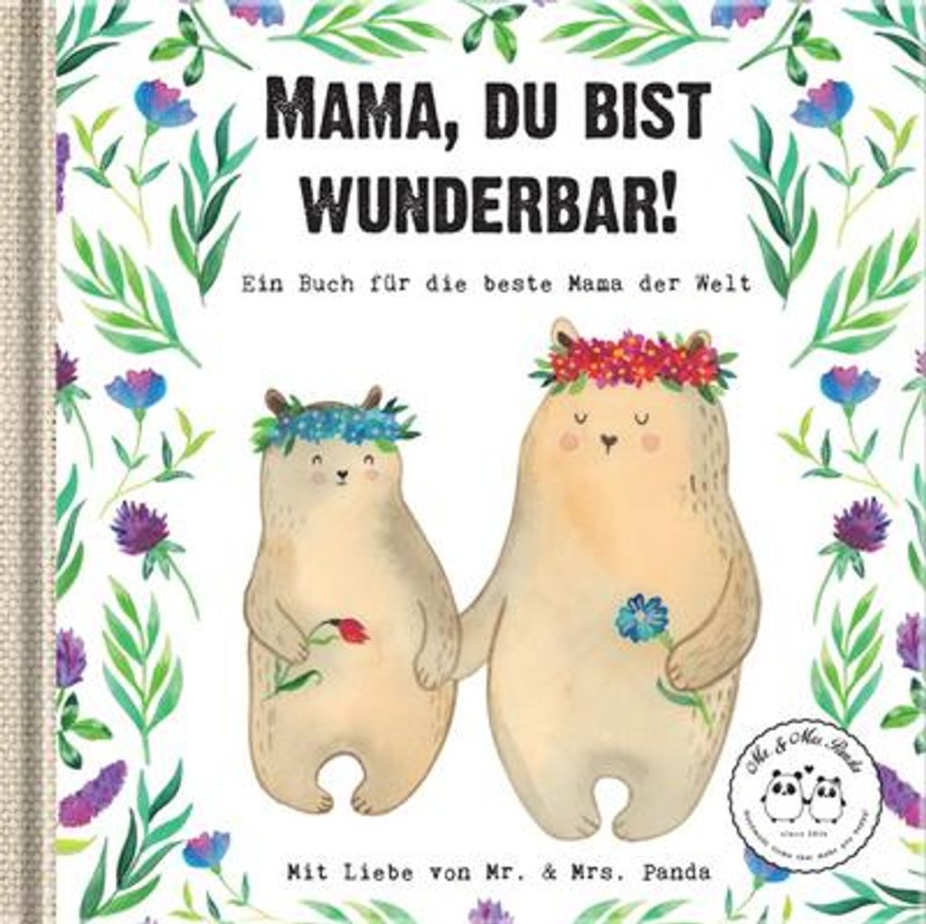 Mr. & Mrs. Panda Geschenkbuch Mama, du bist wunderbar - Weiß - Mutter, personalisierte Bücher, Muttertag, Geschenke, Beste Mutti, Geschenkidee, p...