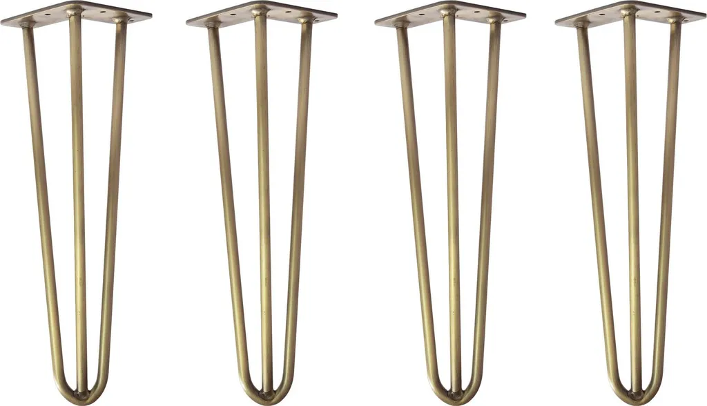 Gambe Mobili 40 cm Oro Antico - Natural Goods Berlin Hairpin Leg
