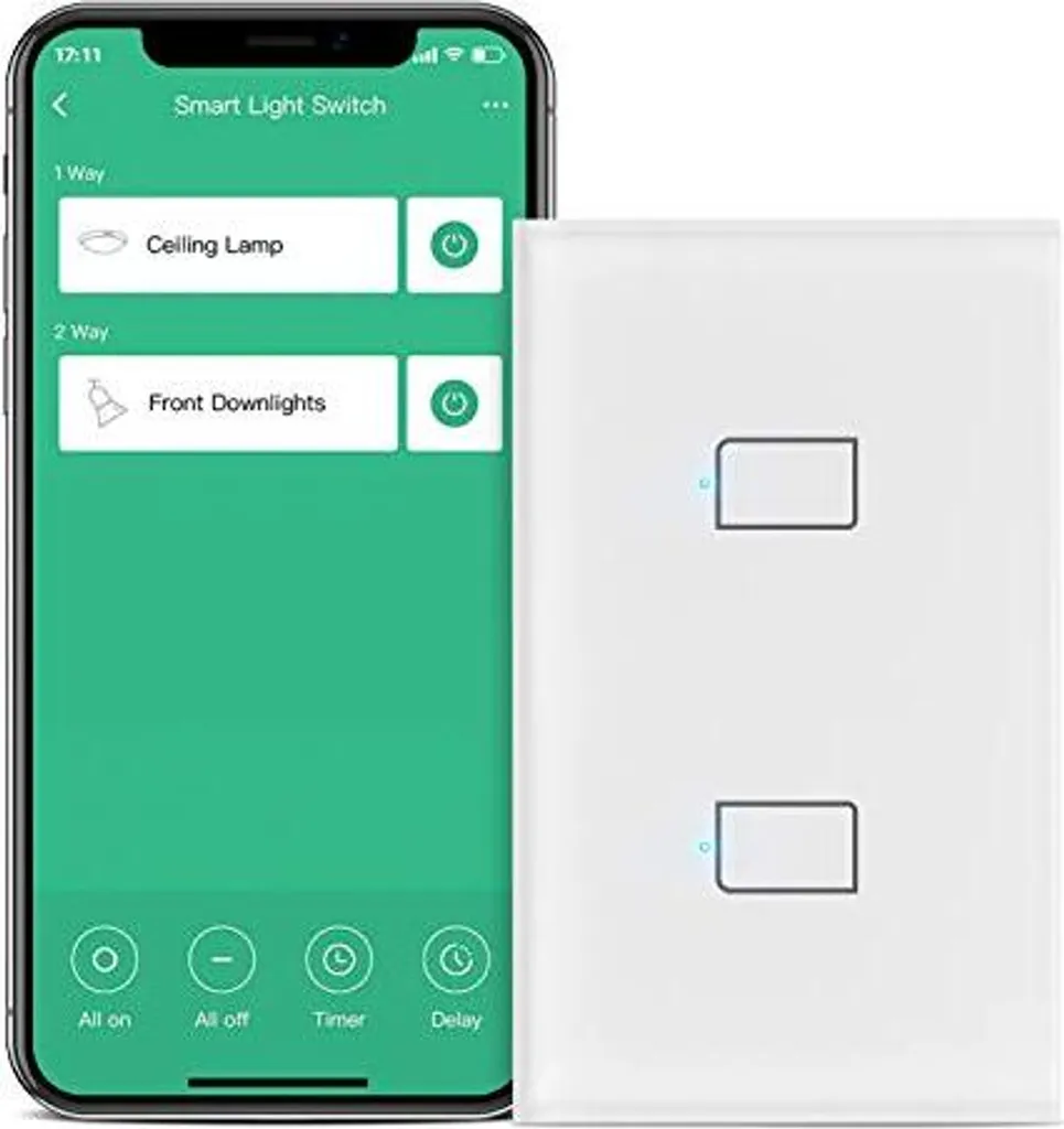 Switch Smart BroadLink Touch 2 Gang Senza Neutro per Alexa e Google