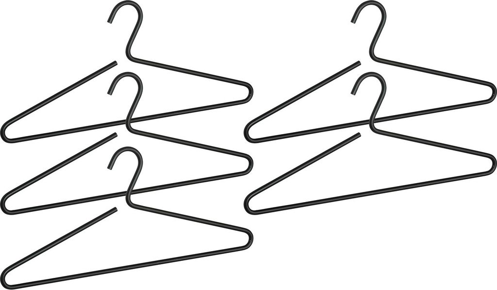 WENKO 5er Set Kleider Bügel Hemden Blusen Garderoben Hosen Produktbild 