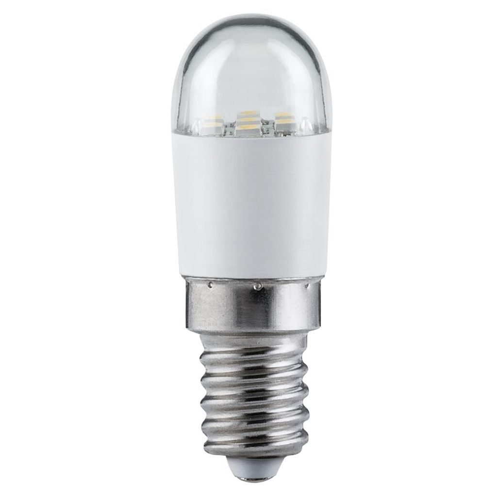 A single LED light bulb against a white background.