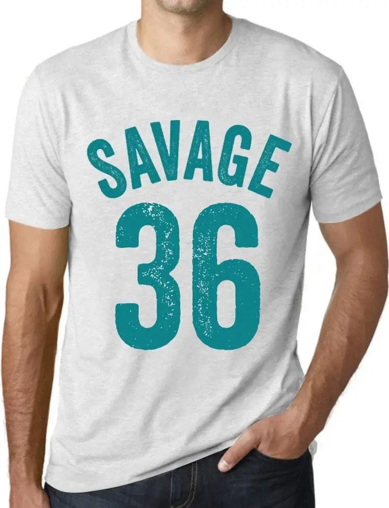 Herren Grafik T-Shirt Savage 36 Geschenk 36. Geburtstag Jahrestag 36 Jahre Jubiläum 36 Jährige Mann Jahrgang 1988 Kurzarm Lustige Druck